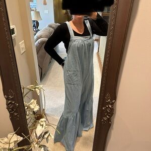 Women's Light Blue Denim jumper overalls